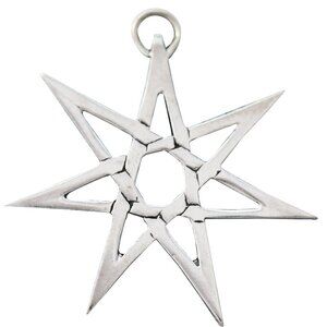 HEPTAGRAM FOR PROTECTION FROM HIDDEN DANGER (silver plated)
